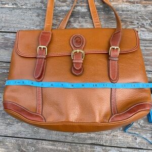 Pony Tan/Brown Leather Laptop Tote